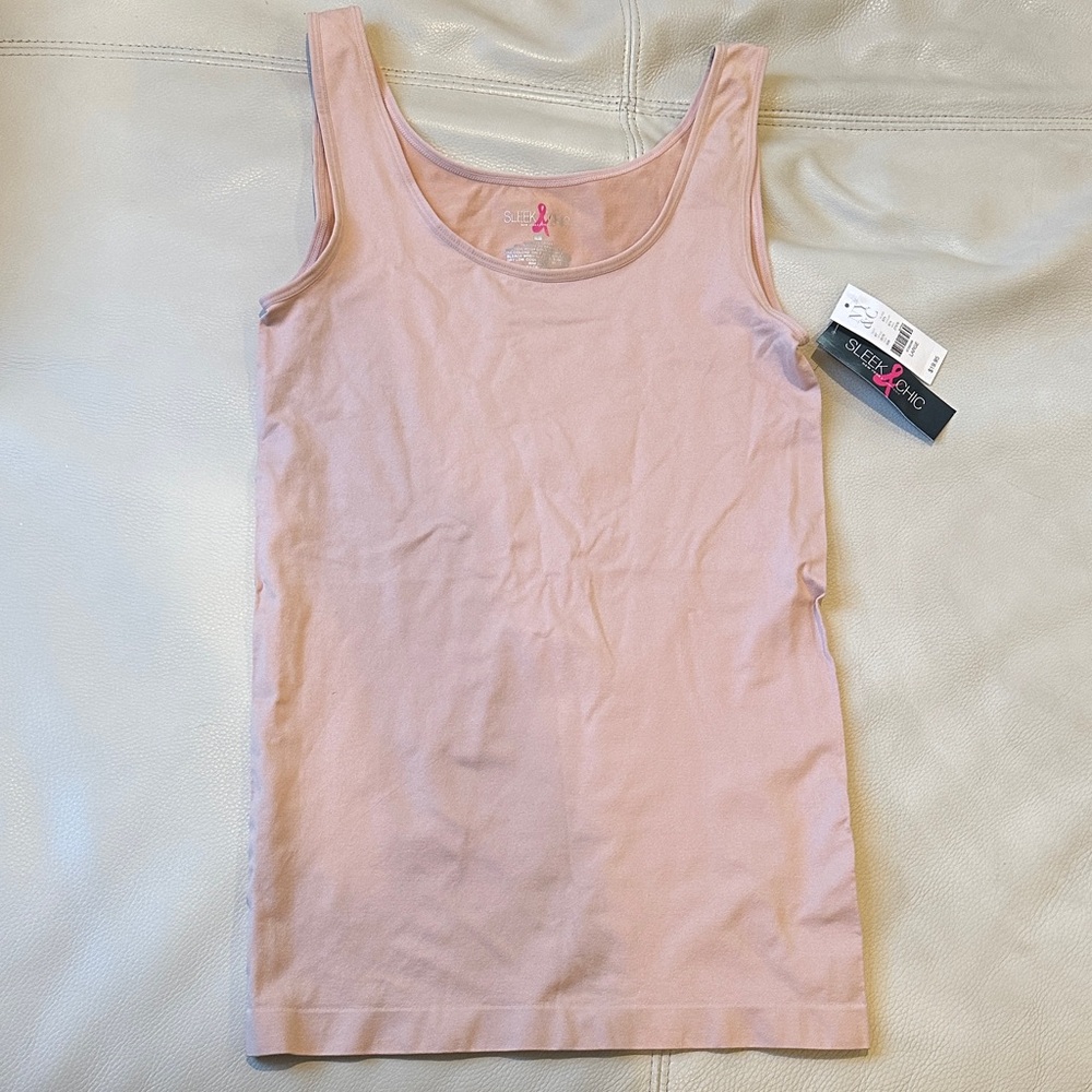 New York & Company Beige Tank Top